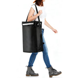 Foldable Shopping Cart Trolley Aluminium Waterproof Grocery Storage Bag Black