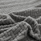 Elastic T-Shaped Jacquard Sofa Slipcover Full Cover for 1-4 Seater Gray