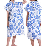 Hooded Zip Up Changing Robe Adult Microfiber Beach Towel Poncho Style 1