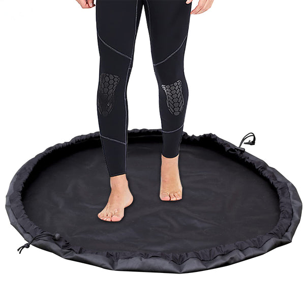 Water Resistant Wetsuit Changing Mat Portable Dry-Bag with Drawstring Closure for for Surfing Swimming Diving