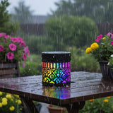 Solar Mandala Projection Wall Light Decorative for Yard Garden Post  Backyard Decor Style 3