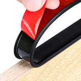 U-Shape Edge Banding Self Adhesive Edge Banding Corner and Collapsible Edge Protector for Cabinet Repair Black