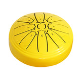 4 Inch Tongue Drum 8-Note Handpan Drum with Drumsticks and Music Book for Early Musical Education Zen Meditation Yellow