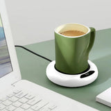 USB Coffee Mug Warmer with Adjustable Temperature Desk Cup Warmer for Office White