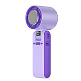 Rechargeable Handheld Portable Fan with Ice Cooler 100-Speed Control Purple