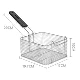 Deep Fryer Basket Stainless Steel with Removable Handle Hanging Design Style 2