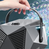 Bubble Machine Automatic Minute Big Bubbles Blower Maker for Outdoor Birthday Parties Black