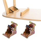 4Pcs 90 Degree Folding Table Leg Brackets Self Lock Foldable Hinge DIY Heavy Load Gold