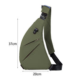 Multifunctional Anti-theft Sling Chest Pack Crossbody Bag Green