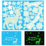Glow-in-the-Dark Christmas Decoration Sticker Static Cling Xmas Window Decals Elk Style