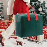 3pc Large Christmas Tree Storage Bags – PE Water-Resistant with Reinforced Handles & Zipper Green