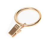 18-Pack Metal Curtain Ring Clips 4.0mm Wire with 50mm Inner Diameter Light Gold