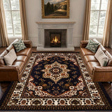 Vintage Persian Style Carpet Soft Area Rug Floor Mat for Bedroom Kitchen Entryway Living Room Brown