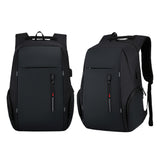 Travel Laptop Backpack with USB Charging Port – Fits 15.6 Inch Laptop School Bag Black