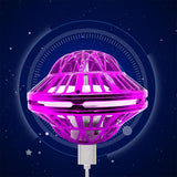 Flying Orb LED Hover Ball Toy – Galaxy Boomerang Spinner with Lights Purple