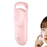 Heated Eyelash Curler – Portable Electric Lash Curler for Long-Lasting Natural Curls Macaron Pink