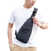 Anti-theft Chest Pack Crossbody Shoulder Bag Sling Chest Bag for Travel Sports Black