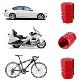 24Pcs Car Tire Valve Stem Caps Universal Air Caps Cover for Auto Bike Trucks Motorcycles Red