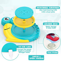 Pottery Wheel Kit for Kids Pottery Painting Set for Arts and Crafts Cyan