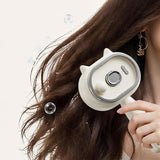 Cat Ear Electric Spray Hair Brush with One Click Cleaning Beige