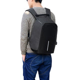 Anti-Theft Backpack School Travel Laptop Bag with USB Charging Port Black