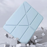 Case with Y-Shaped Stand for iPad 10th Gen 10.9 and iPad 11th Gen A16 11-inch Clear Back Cover with Pencil Holder Blue