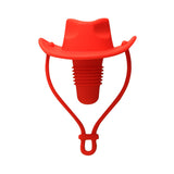 Western Cowboy Hat Silicone Wine Bottle Stopper Champagne Sealer Red
