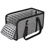Oxford Fabric Center Console Pet Seat Carrier for Small Dogs Cats Gray