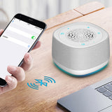 White Noise Sound Machine With Alarm Clock And Breathing Light - White