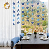 5 PCS 4m Thick Paper Star Garland Bunting Banners for Parties Weddings Blue