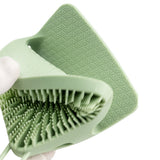 Dual-Sided Silicone Shower Body Brush – Soft & Firm Exfoliating Scrubber Green