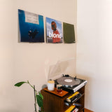 4PCS Vinyl Record Wall Mount Display for 1LP 2LP Black