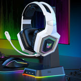 2.4GHz Wireless Gaming Headset with Flip Mic for PC White