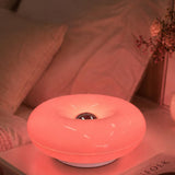 Rechargeable Donut Lamp for Table and Wall with Touch Dimmer Pink