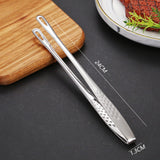 6 Pcs Long Handle Food Tongs Stainless Steel Grill Tweezers