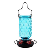 Stained Glass Hummingbird Feeder for Outdoors Hangingfor Outside Blue