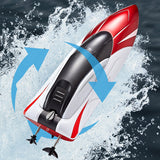2.4GHz RC Speed Boat Toy – Remote Control Racing Yacht for Pools & Lakes Red