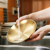 4Pcs Stainless Steel Pet Bowls Durable Shallow Pet Feeding Dishes Easy to Clean Gold