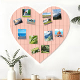 Heart Felt Photo Message Board 75x74cm with Adhesive Dots Display Pink