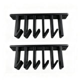 2 Pcs 5 Slot Under Shelf Lid Organizer Slide In for Kitchen Cabinet Storage Black