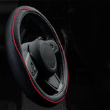 Breathable Microfiber Leather Steering Wheel Cover Style 1