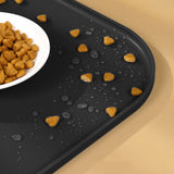Extra Thick Silicone Mat Washable Non-Slip Placemat Food Mat Black