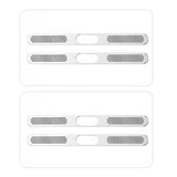 4PCS Metal Dust Mesh Covers for iPhone 18 Pro 18 Pro Max Silver