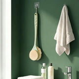 2 in 1 Back Scrubber for Shower with Loofah for Cleanse Back and Hard to Reach Areas Green