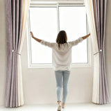 2Pcs U Shape Home Harmony Decorative Curtain Holdbacks with Screws Silver