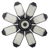 Foldable 8-Panel Garage Ceiling Light for Shop Workshop Warehouse