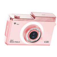 8X Zoom WIFI Digital Camera Retro Dua-Lens Auto Focus Camera with MP3 Player Various Games Pink