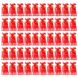 50PCS Christmas Candy Treat Bags Gift Wrapping Drawstring Bags for Holiday Parties Style 3