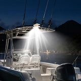 USB Cap Solar Light with 60 LEDs 3 Dimming Modes Easy Installation for Awning Camper Cream White
