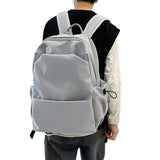 Water Resistant Laptop Backpack Sports Rucksack for Work College Travel Grey